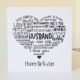 Happy Birthday Heart Husband CardHusband Birthday Card 374