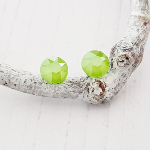 Lime Crystal Stud Earrings 417