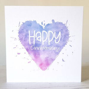 Splash Watercolour Splash Happy Anniversary Card 404Happy Anniversary Card