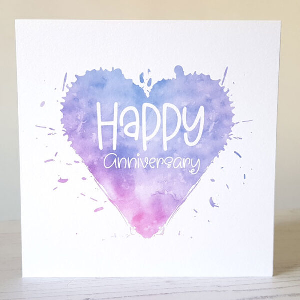 Splash Watercolour Splash Happy Anniversary Card 404Happy Anniversary Card