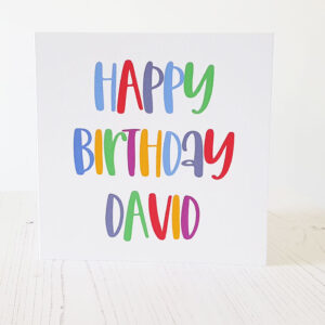 Personalised Happy Birthday CardColourful Birthday Card 378