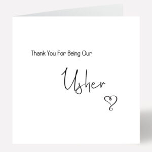 Thank You For Being Our Usher Card
