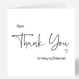 Personalised Thank You For Being My Bridesmaid