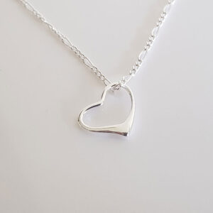 Floating Heart Necklace Sterling Silver 400