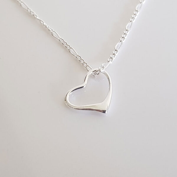 Floating Heart Necklace Sterling Silver 400