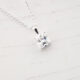 Square Cubic Zirconia Necklace Pendant 371