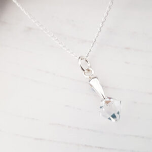 April Birthstone Crystal Drop Pendant 462