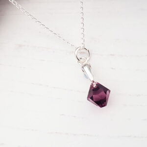 Amethyst Crystal Pendant February Birthstone 463