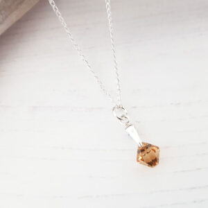 Topaz November Birthstone Crystal Drop Pendant 466