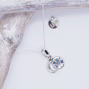 Stars Moon Pendant Sterling Silver 433