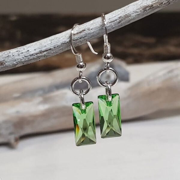 Peridot Crystal Earrings 431