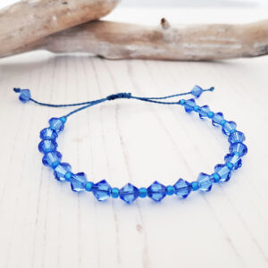 Sapphire Swarovski Crystal Friendship Bracelet