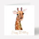 Giraffe Watercolour Birthday Card