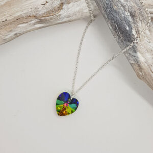 Rainbow Crystal Heart Pendant 501