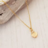 Gold Textured Heart Pendant 515