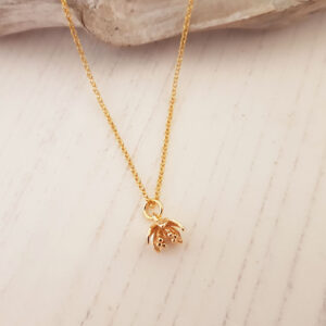 Gold Lily Flower Pendant 516