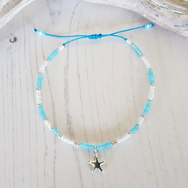 Anklet Beaded Turquoise Starfish 121