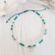 Anklet Beaded Teal Heart 122