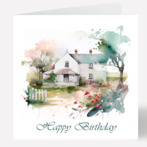 Birthday Card Farmhouse Country 532