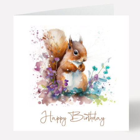 Squirrel Happy Birthday Card 535