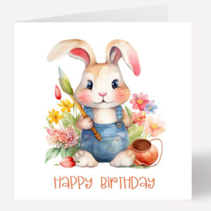 Happy Birthday Card Bunny 539