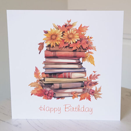 Autumn Books Birthday Card 556