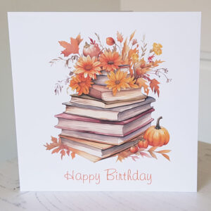 Autumn Books Birthday Card 557