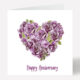 Anniversary Card Lilac Roses Personalised Card 592