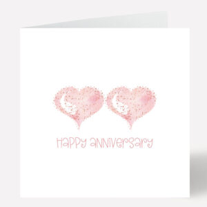 Anniversary Card Two Hearts Personalised Card 593