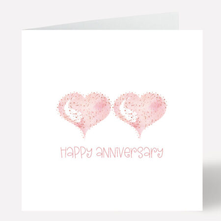 Anniversary Card Two Hearts Personalised Card 593