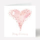 Anniversary Card Pink Heart Personalised Card 594