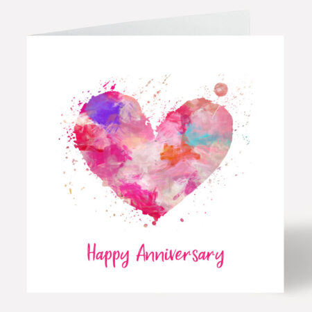 Anniversary Card Heart Personalised Card 595