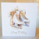 Ice Skates Personalised Birthday Card 632