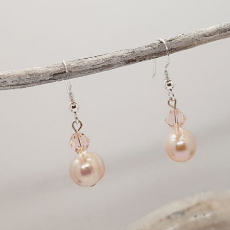 Blush Pink Freshwater Pearl Earrings 466