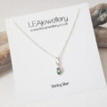 Evil Eye Charm Necklace Sterling Silver 524