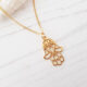 Hamsa Hand Charm Gold Necklace 529