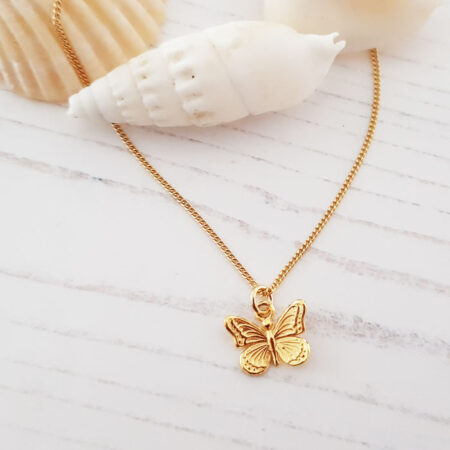 Butterfly Charm Gold Necklace 530