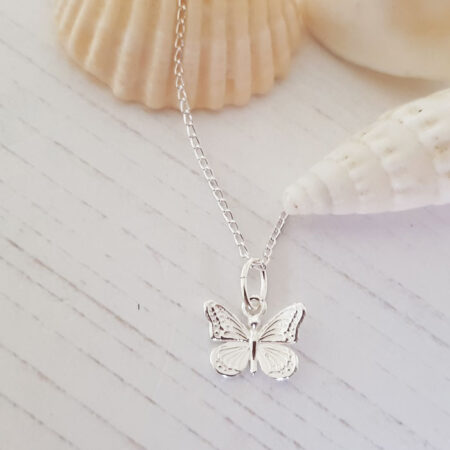 Butterfly Charm Silver Necklace 531