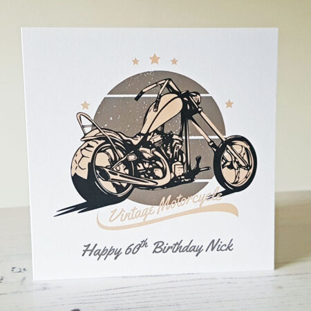 Motorbike Happy Birthday Card 423
