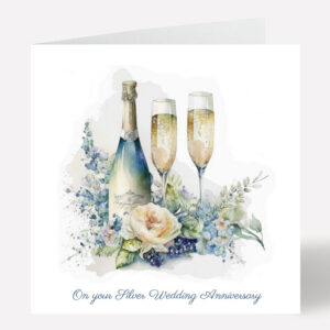 Silver Anniversary Card 605