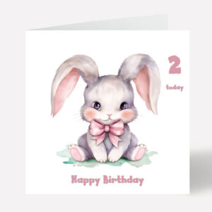 Bunny Happy Birthday Card 614