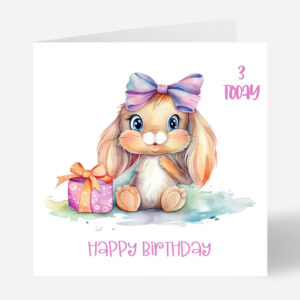 Bunny Happy Birthday Card 615