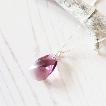 Light Amethyst Crystal Necklace 563