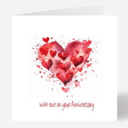 Happy Anniversary Heart Card 672