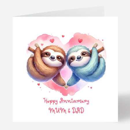 Happy Anniversary Sloth Card 675
