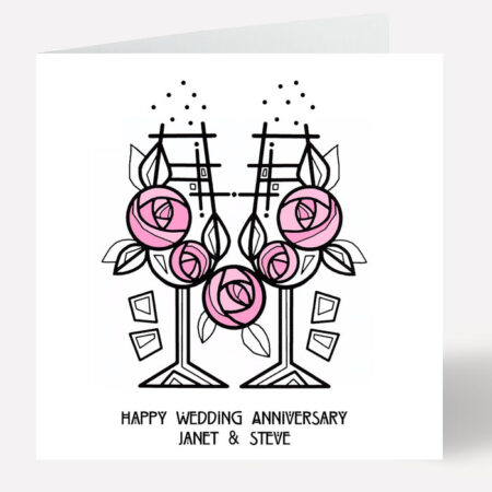 Charles Rennie Mackintosh Style Anniversary Card 118