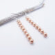 Rose Gold Pearl Long Earrings 341