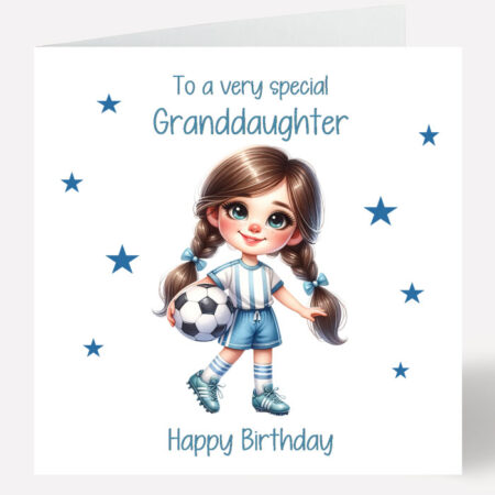 Granddaughter Football Birthday Card 749