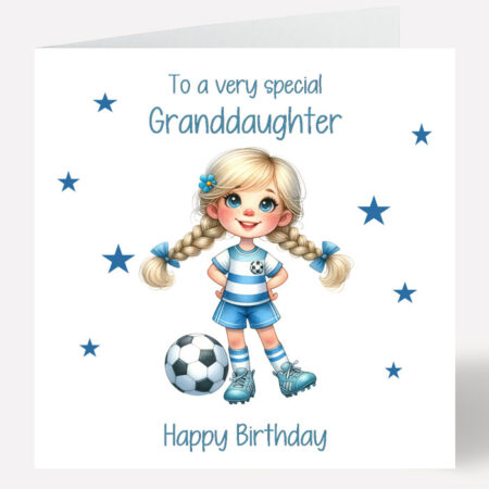 Granddaughter Football Birthday Card 750