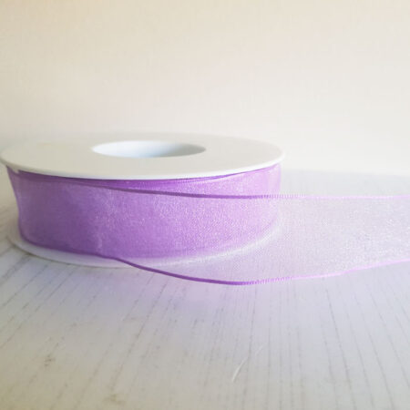 Lilac Organza Ribbon 25mm